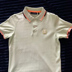 Psycho Bunny Polo Men's Light Green With Orange And Black Accents